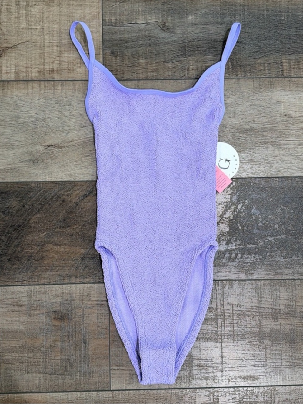 Hunza G Pamela Lilac One Piece Swimsuit NWT - Picture 2 of 5